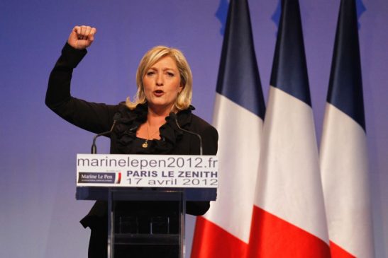  Print  Email  Facebook  Twitter  More French election: How Marine Le Pen could win even if she polls below 50 per cent OPINION The Conversation By Serge Galam, Sciences Po Posted 38 minutes ago  Marine Le Pen pumps her fist at a campaign rally PHOTO: Marine Le Pen is behind in the polls, but she could still become president if abstentions are in her favour 