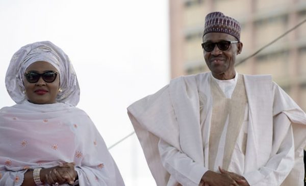 President Buhari with his wife, Aisha, in 2015. Photograph: Pius Utomi Ekpei/AFP/Getty Images